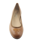 Kathy Praline Leather Flats - Ballet French Sole