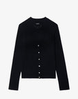 Jemma Wool Cardigan Black Sweater - Cardigans Zadig & Voltaire