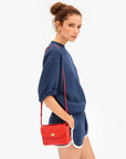 Kathryn Embossed Lizard Red