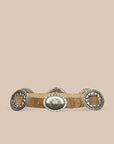 Austin Concho Medlin Belt Cappuccino Suede Belts L'Agence