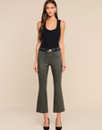 Milou Domed Belt Black Lizard Embossed Belts L'Agence
