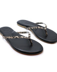 Indie Leopard Black Sandals - Flip Flops Solei Sea