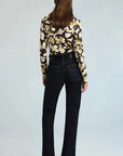 Piper Top Spotted Black Tops - Turtleneck Cara Cara