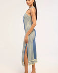 Odessa Dress Aegean Geometry Blue