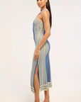 Odessa Dress Aegean Geometry Blue Dresses - Midi Misa