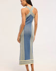 Odessa Dress Aegean Geometry Blue