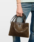 Jack Nano Suede Way Bag Wood Tote & Satchel Zadig & Voltaire