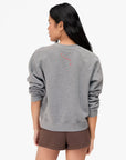 Le Court Sweatshirt Petit Chenile Anchor Grey Tops - Sweatshirts Clare V.