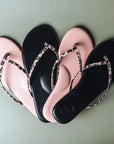 Indie Leopard Black Sandals - Flip Flops Solei Sea