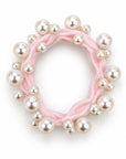 Textured Seamless Pearl Hair Ties Light Pink Beauty & Hair Adorro