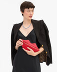 Lips Flat Clutch Red Clutch Clare V.