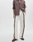 Logan Pull on Track Pant Ecru Sport Denim - Flare & Wide Leg rag & bone
