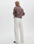 Logan Pull on Track Pant Ecru Sport Denim - Flare & Wide Leg rag & bone
