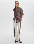 Logan Pull on Track Pant Ecru Sport Denim - Flare & Wide Leg rag & bone