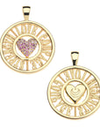 Love Courage Strength Cut Out Coin 16-18" Classic Rolo