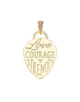 Love Courage Strength Shield Pendant Coin 16-18" Classic Rolo