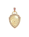 Love Courage Strength Shield Pendant Coin 16-18" Classic Rolo Necklaces Jane Win