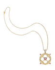 Love Cutout Pendant in Pink Tourmaline 16-18" Classic Rolo Necklaces Jane Win