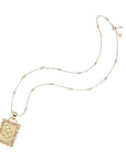 Love Queen of Hearts Card Pendant 16-18" Written in the Stars Chain (White) Necklaces Jane Win