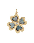 Lucky In Love Clover Black Mother Of Pearl 18" Drawn Link Necklaces Jane Win