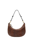 Lune Embossed Python Auburn Hobo & Shoulder Clare V.