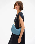 Lune Woven Zig Zag Desert Blue Crossbody Clare V.