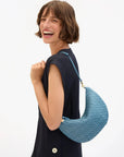 Lune Woven Zig Zag Desert Blue Crossbody Clare V.