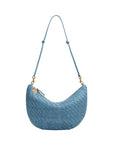 Lune Woven Zig Zag Desert Blue Crossbody Clare V.