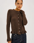 Mandy Chocolate Sweater - Cardigans Rails