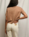 Maude Short Sleeve Cardigan Mocha Sweater - Cardigans perfectwhitetee