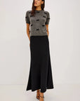 Michele Charcoal Velvet Bows Sweater - Crewneck Rails