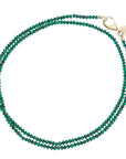 Double Wrap Diamond Cut Beaded Necklace Malachite Necklaces Jane Win