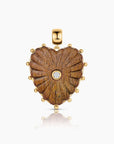 Marlene Heart Bail Charm Tiger's Eye Necklace Charm Thatch