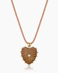 Marlene Heart Bail Charm Tiger's Eye Necklace Charm Thatch