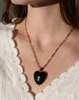 Marlene Heart Bail Charm Onyx Necklace Charm Thatch