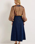 Yuko Denim Skirt Dark Wash Skirts - Midi Marie Oliver