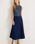 Yuko Denim Skirt Dark Wash Skirts - Midi Marie Oliver