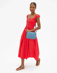 Marisol Woven Zig Zag Desert Blue Crossbody Clare V.