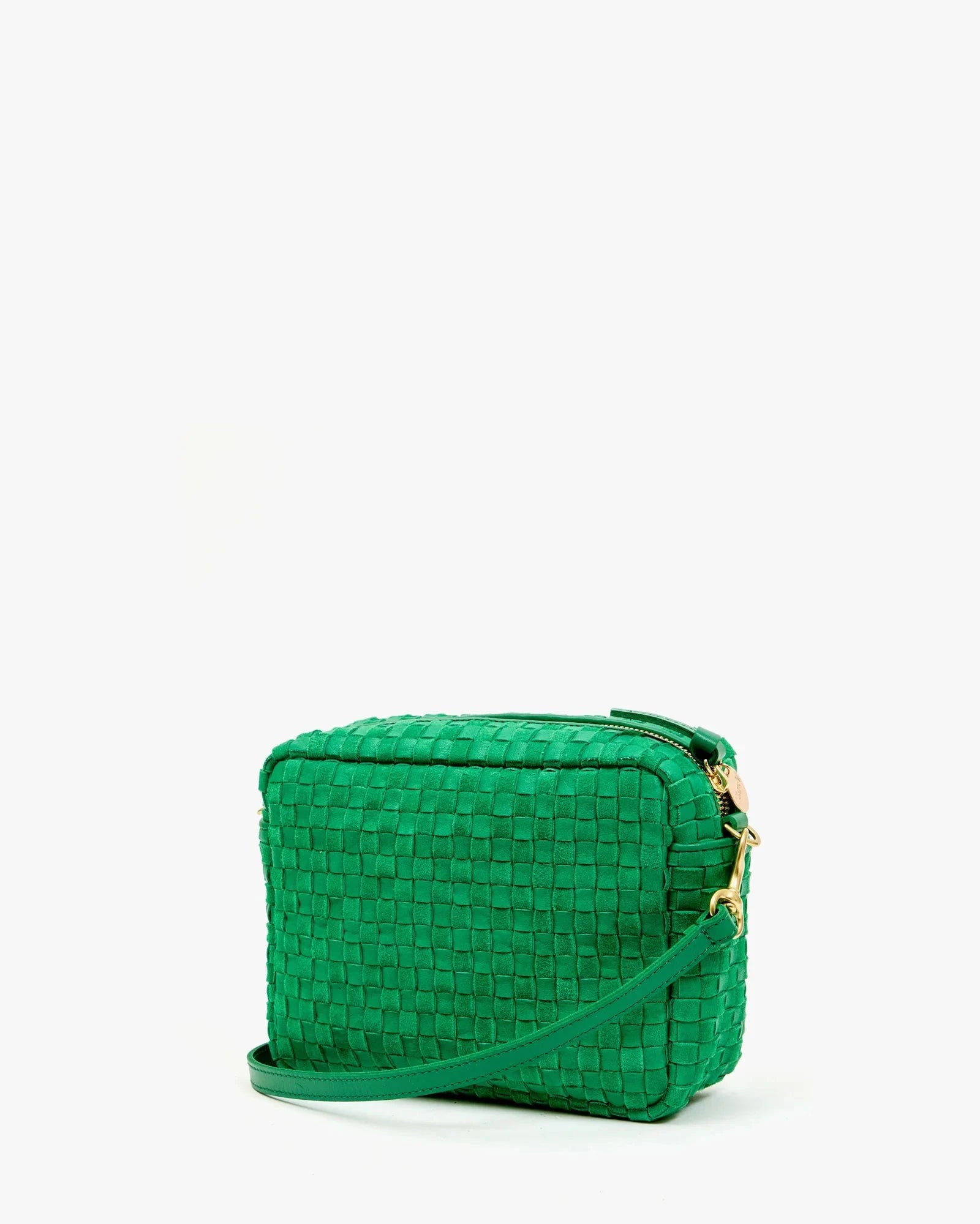 Midi Sac Leather & Suede Woven Checker Grass – Peter Kate
