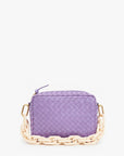 Midi Sac Medium Woven Diagonal Jacaranda Crossbody Clare V.