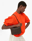 Midi Sac Rattan Chocolate Crossbody Clare V.
