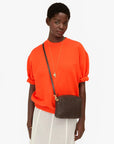 Midi Sac Rattan Chocolate Crossbody Clare V.