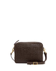 Midi Sac Rattan Chocolate Crossbody Clare V.