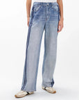Miramar Wide Leg Track Pant Coney Denim - Flare & Wide Leg rag & bone