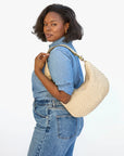 Moyen Messenger Cream Woven Checker Hobo & Shoulder Clare V.