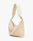 Moyen Messenger Cream Woven Checker Hobo & Shoulder Clare V.