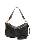 Moyen Messenger Woven Diagonal Black Crossbody Clare V.