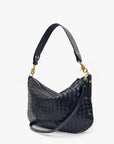 Moyen Messenger Medium Woven Diagonal Twilight Navy