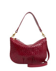 Moyen Messenger Woven Diagonal Garnet Hobo & Shoulder Clare V.