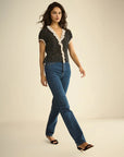 Orella Top Noir Dot Tops - Blouses Doen
